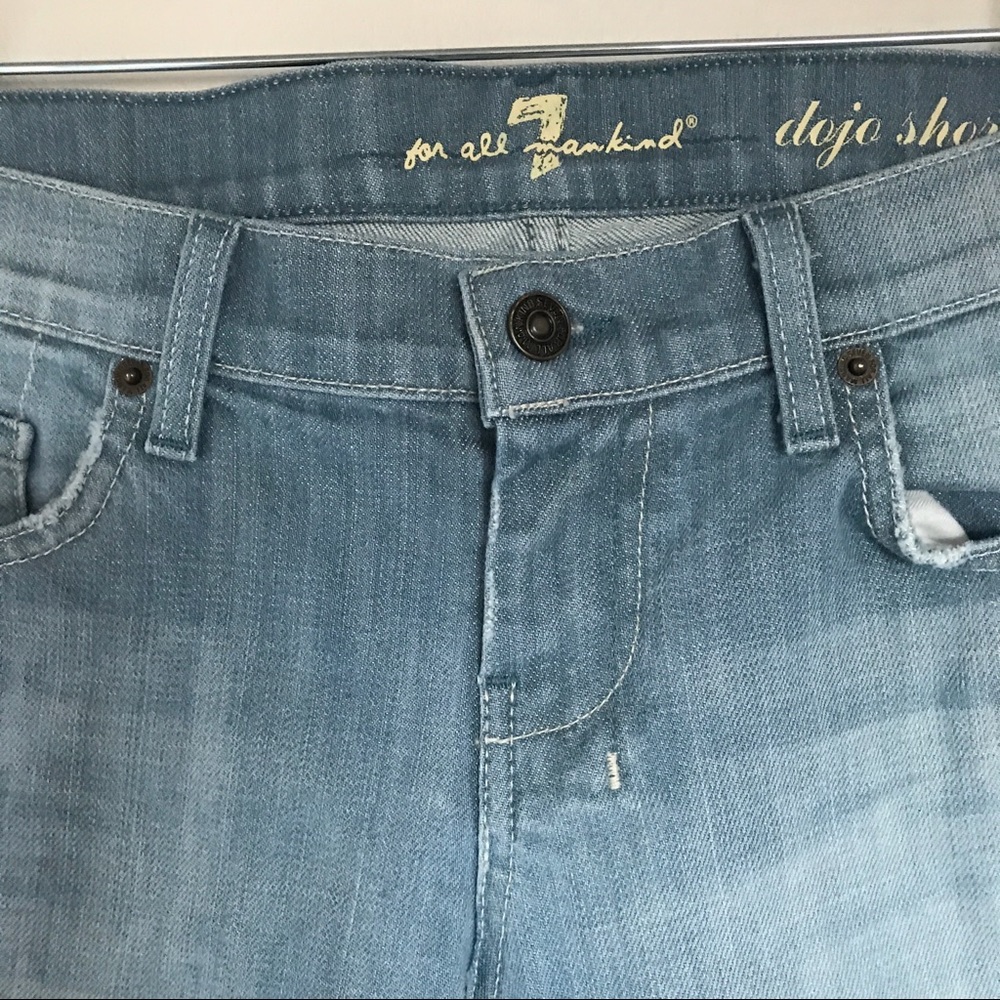 7 For All Mankind Light Wash Dojo Short Bermuda 30 - Picture 2 of 10